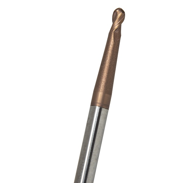 307-2-Flute-HP-Solid Carbide Taper Neck Ball Nose upto 60HRC machining -Metric